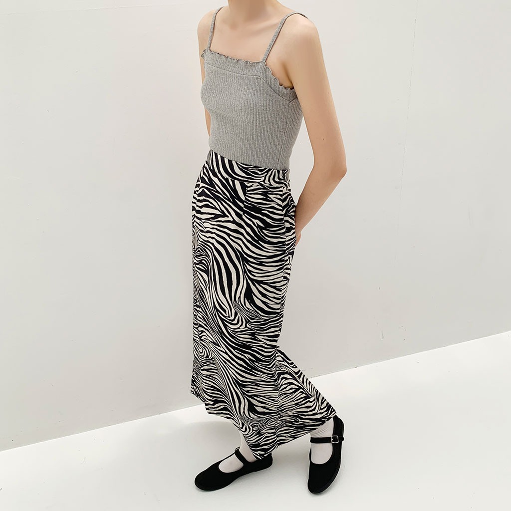 zebra pattern skirtファッション通販サイトNUGU