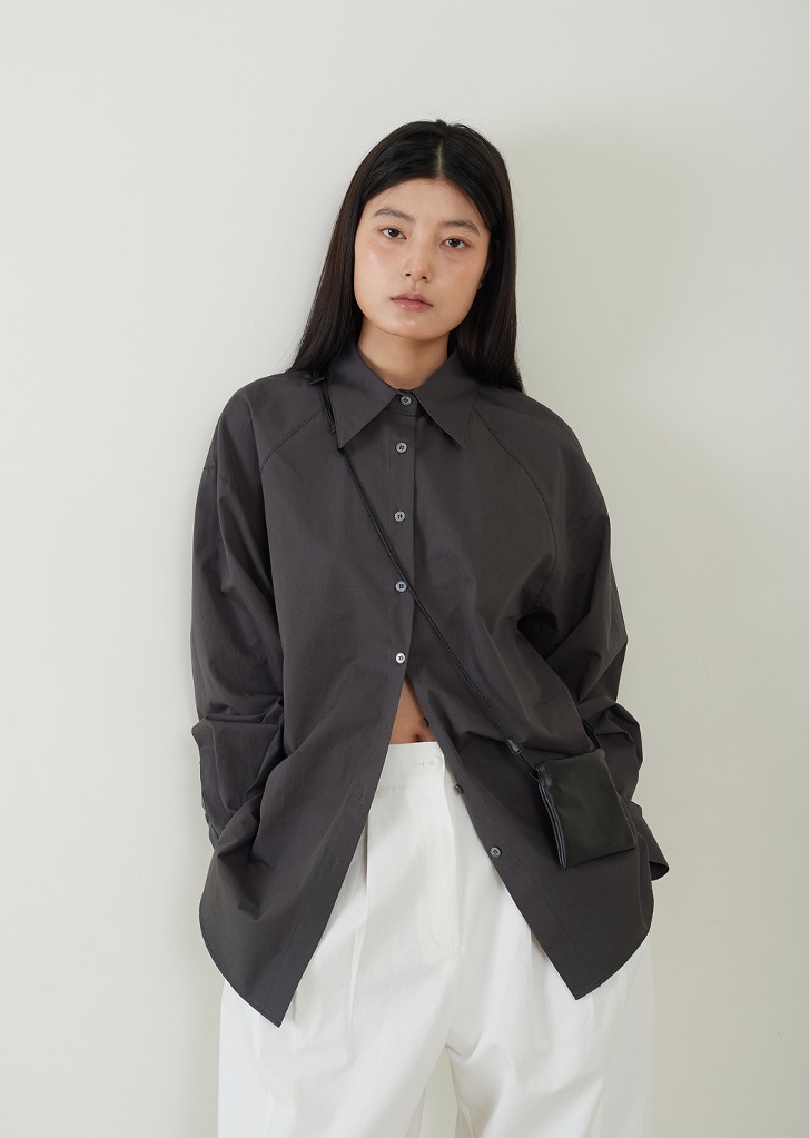 Asymmetrical Biker Jacket (FL-047_Charcoal) | ファッション