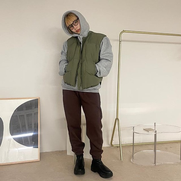 ノーカラーダウンベスト | ファッション通販サイト NUGU