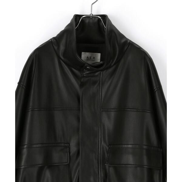 美品ブラックレザーVネックジャケット　36 レディース ラム革 ノーカラー レザージャケット S/M/L/LL/3L