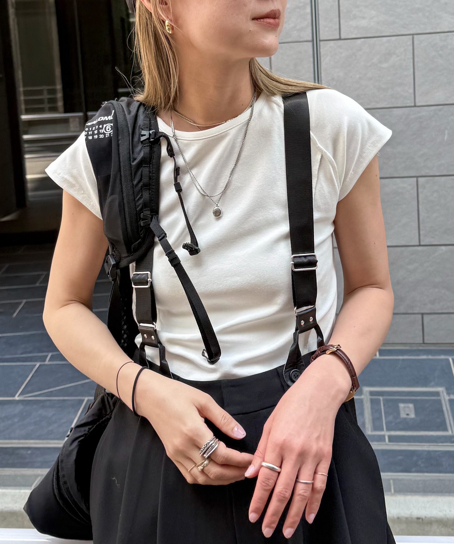 サスペンダーハイウエストパンツ | ファッション通販サイト NUGU