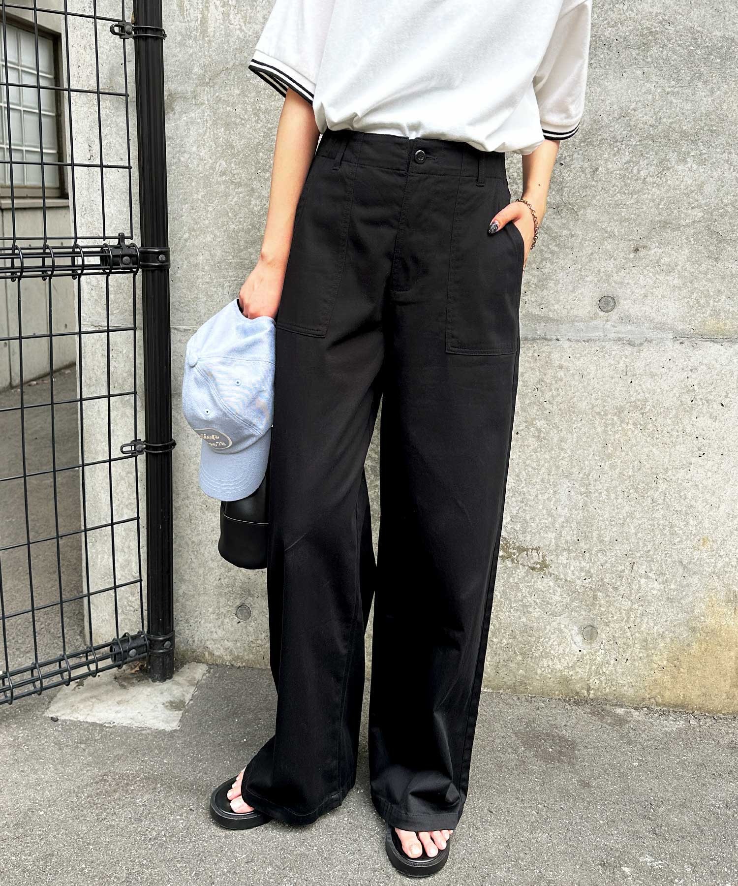 コットンワイドベイカーパンツ | ファッション通販サイト NUGU