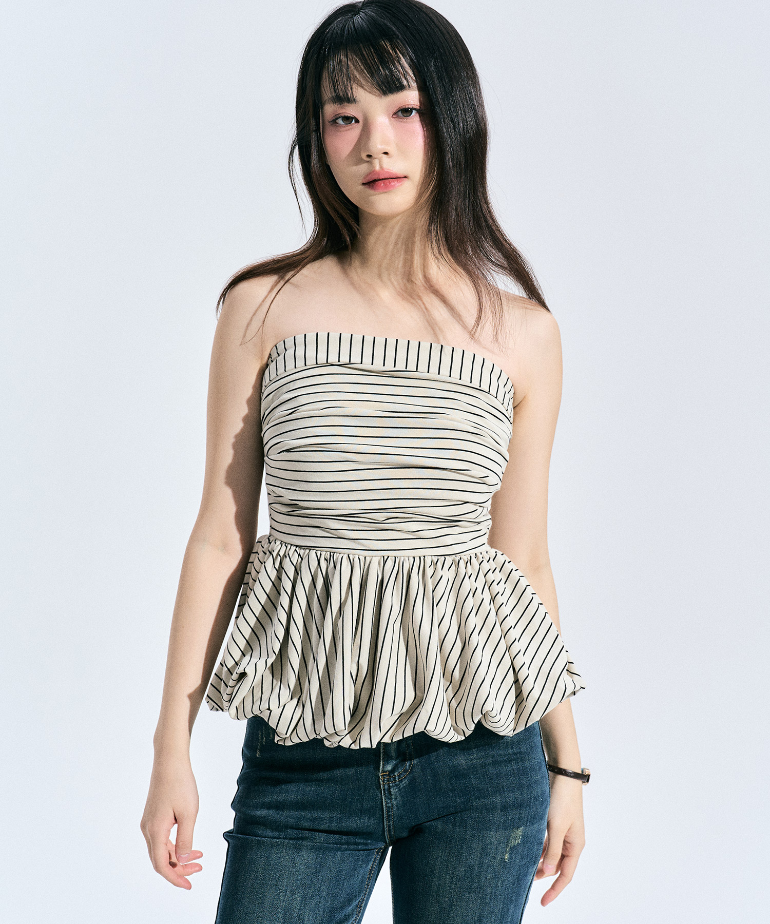 BRIDGET BALLOON BUSTIER [STRIPE] | ファッション通販サイト NUGU