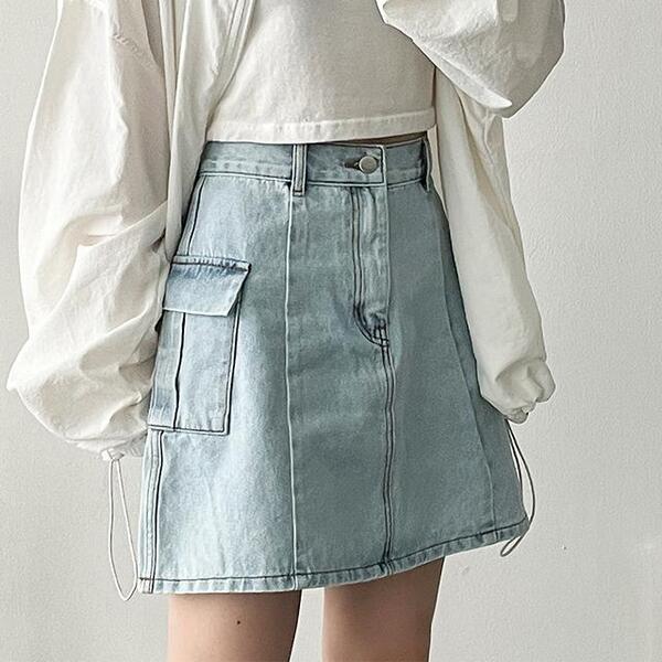 【関税込み】FRAME ブルー カーゴ デニム ミニスカート NO8892EW06129_fw_thumbM.jpg