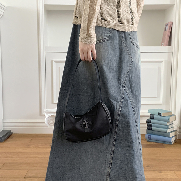 十字架レザーナイロンミニショルダーバッグ | ファッション通販