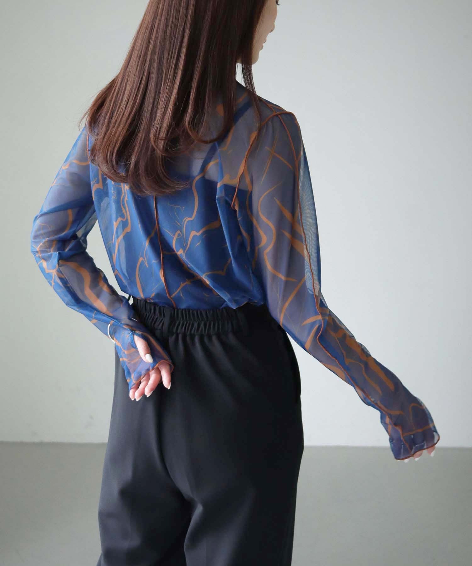mintdesigns◆シアートップス/2/ナイロン/WHT/無地/35192-NS1TC01 mintdesigns(ミントデザインズ) / シアートップス/2/ナイロン