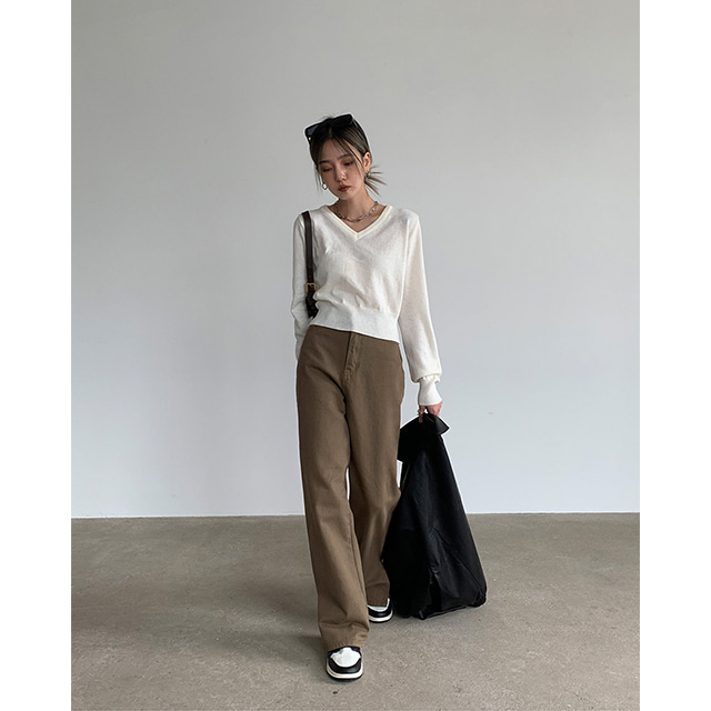 V-Neck Knit Top | ファッション通販サイト NUGU