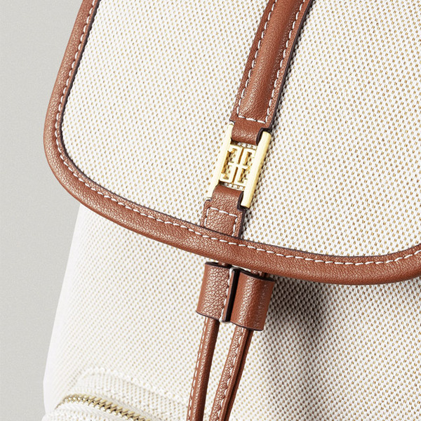FOLNUA CLASSIC LOGO POCHE BACKPACK BROWN - CANVAS