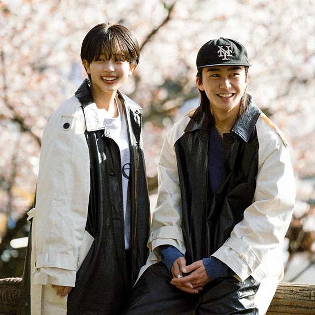 ORIGINAL) leather mixed trench coat | ファッション通販サイト NUGU