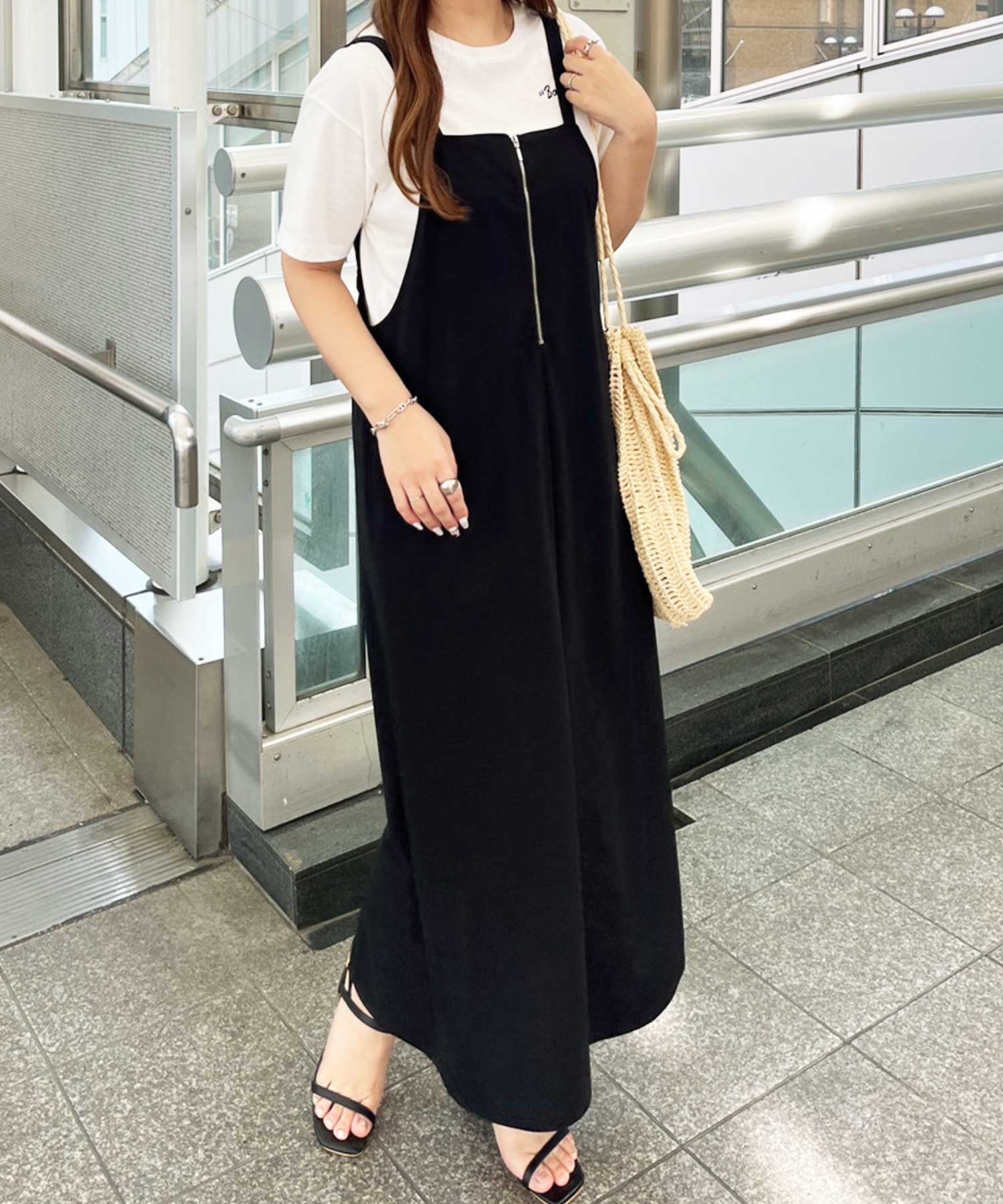 ハーフジップキャミワンピース | ファッション通販サイト NUGU