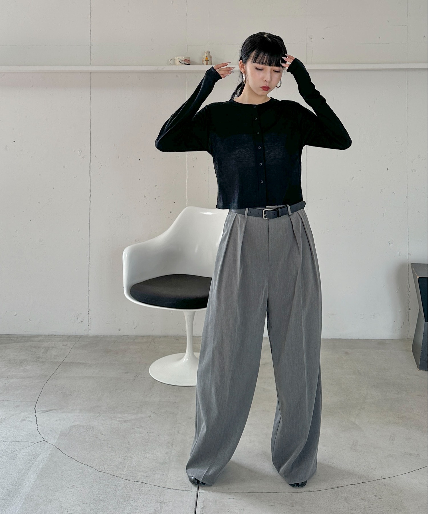 シアーリブカーディガン | ファッション通販サイト NUGU