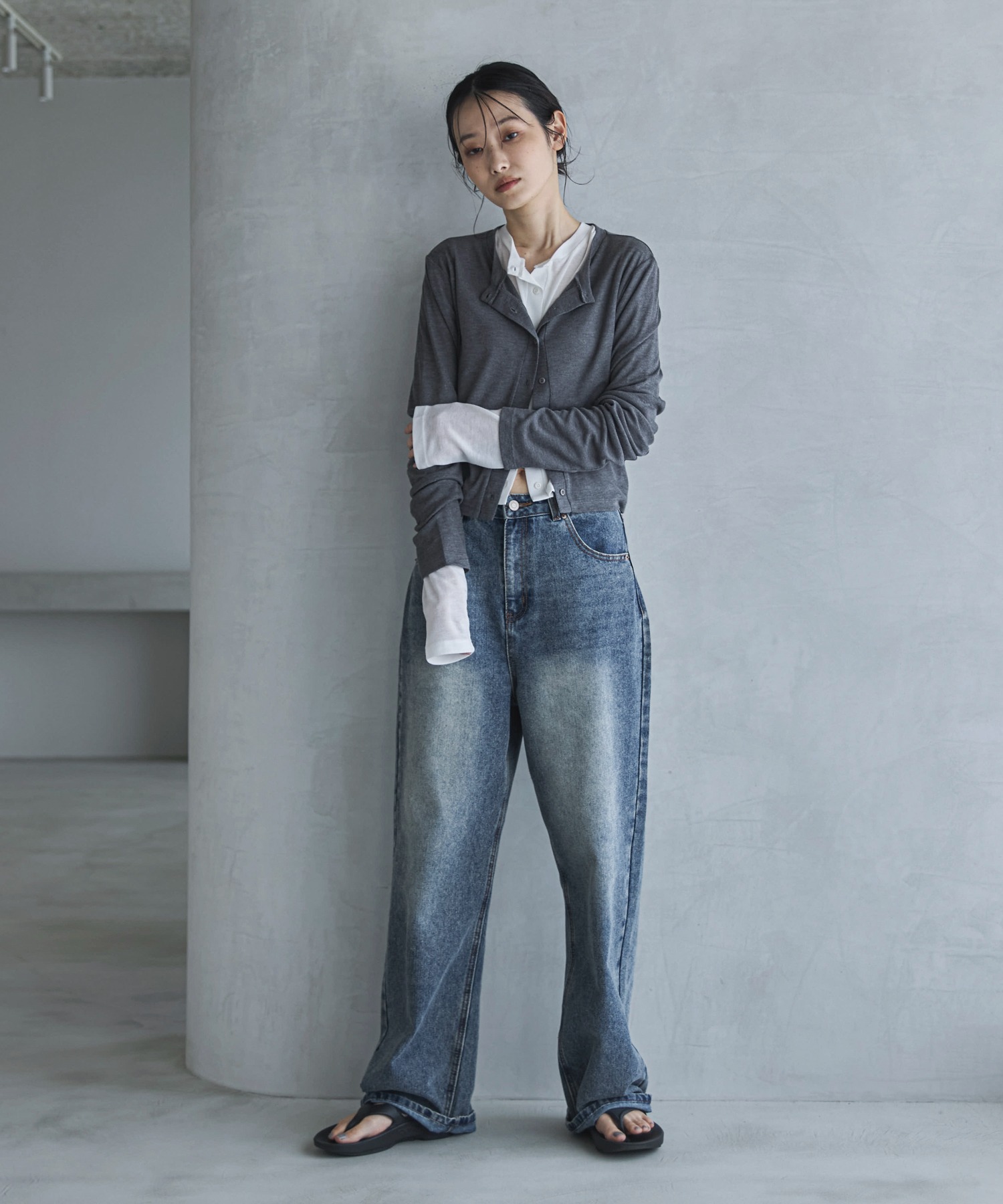 シアーリブカーディガン | ファッション通販サイト NUGU