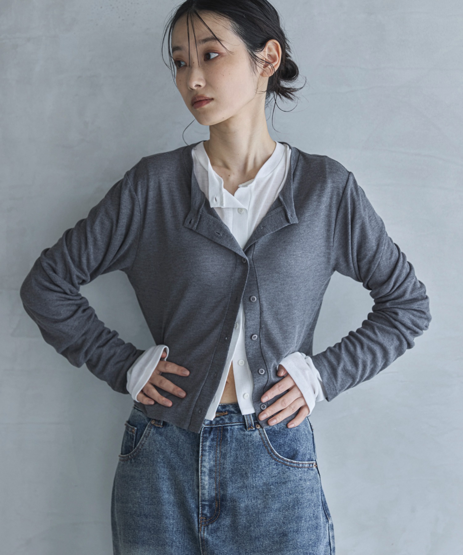 シアーリブカーディガン | ファッション通販サイト NUGU