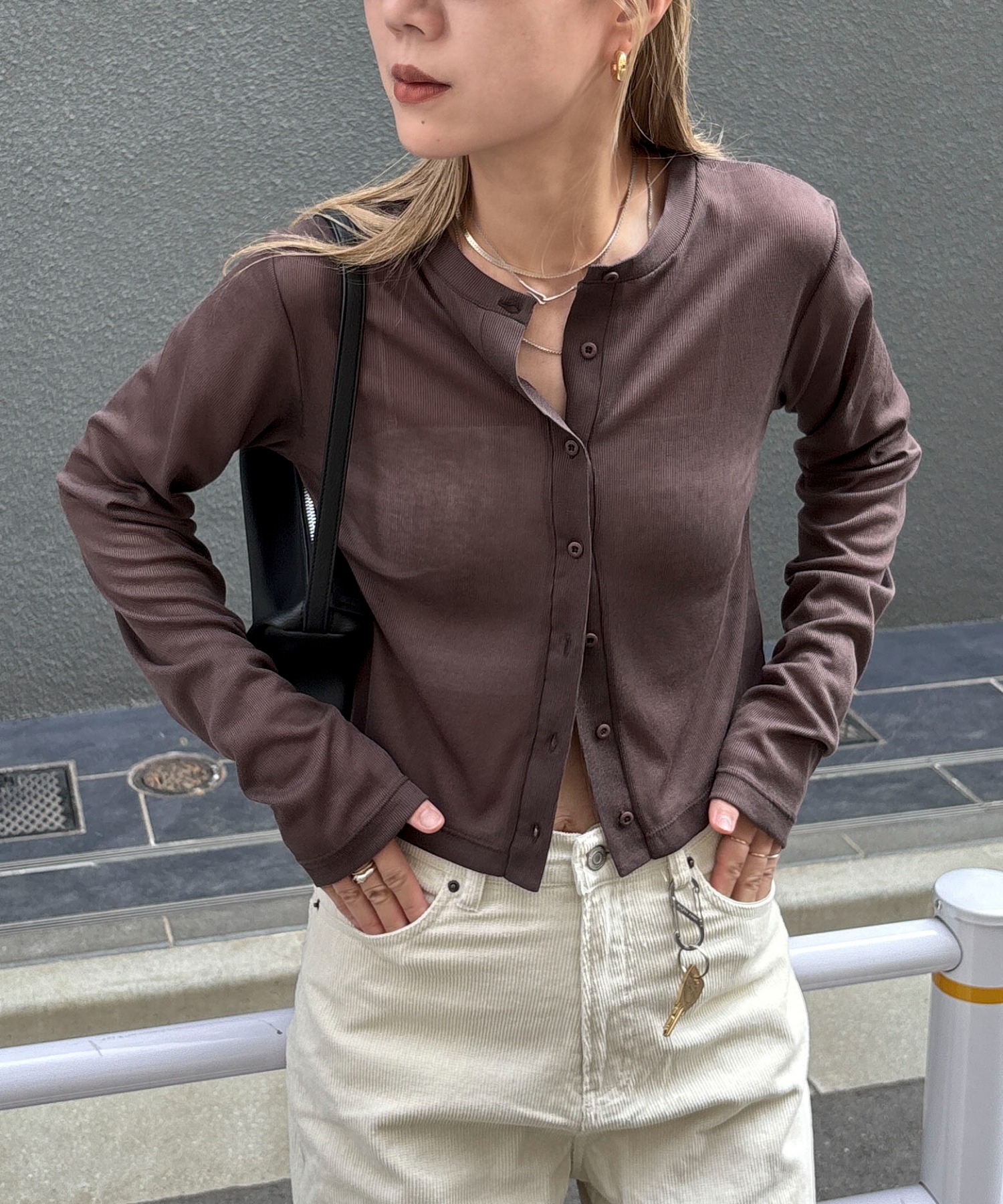 シアーリブカーディガン | ファッション通販サイト NUGU