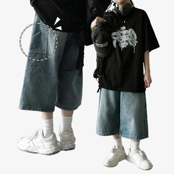 ★限定出品★ MaisonMargielaスタッドデニムカーペンターハーフパンツ カーペンターハーフデニムパンツ | ファッション通販サイト NUGU