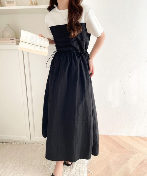 新品未使用 JUSGLITTY コクーンドロストドッキングワンピース ボーダー 3090052326033915_01_653.jpeg
