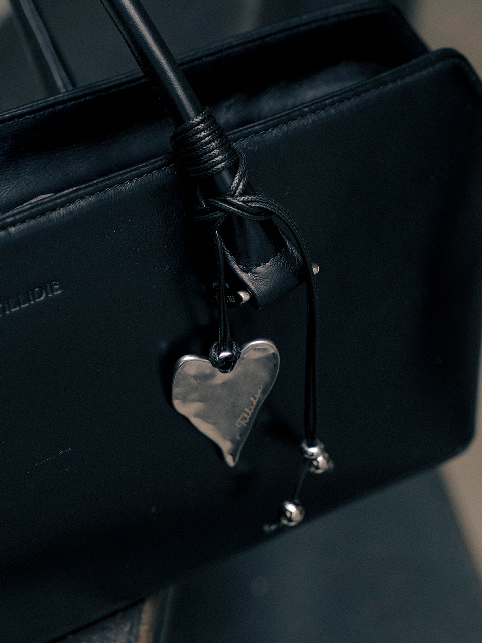 Silver heart drop necklace [TISP06AC03]_Silver