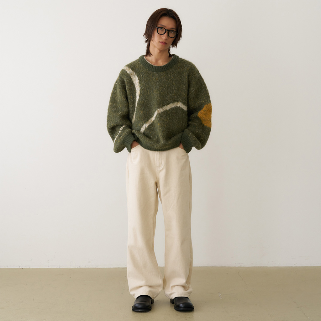 美品 バトナー アルパカ シルク混 ラグラン ニットセーター アイボリー 美品 バトナー アルパカ シルク混 ラグラン ニットセーター