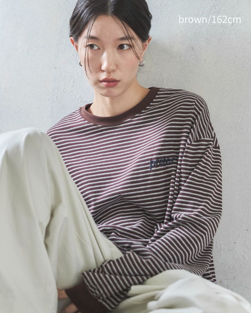 エンブロイダリーボーダーロンTee