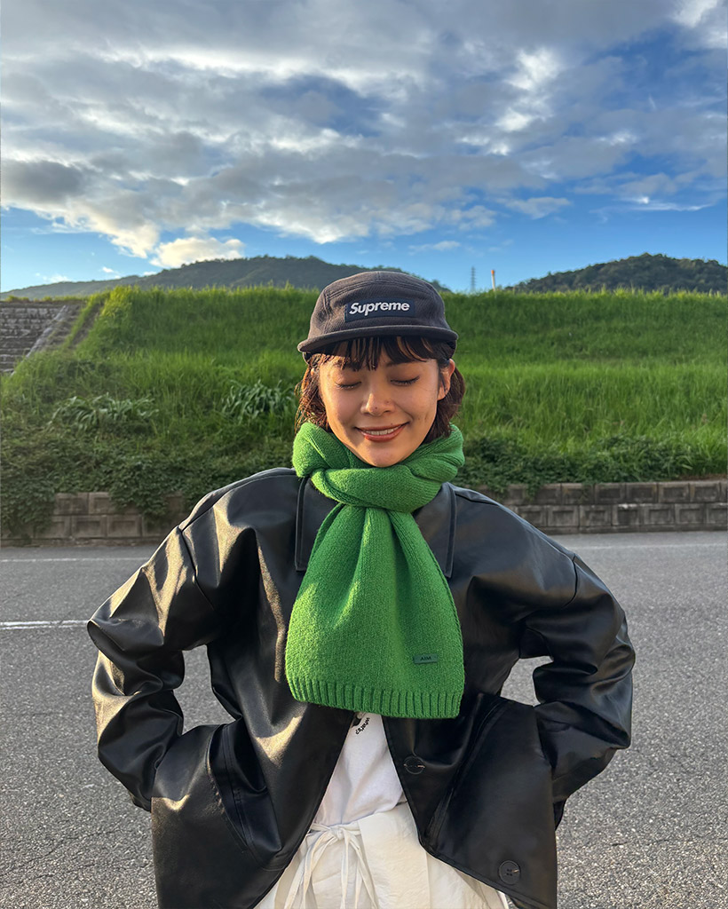 ウールカラーマフラー