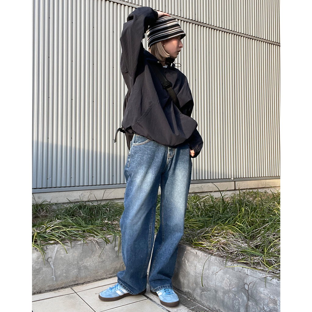 ユニセックスベーシックデニムワイドパンツ | ファッション通販