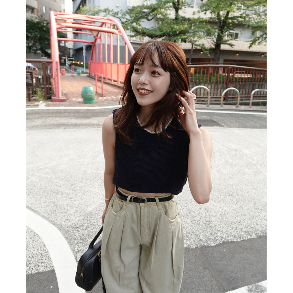 美品】 GUCCI フリル袖 ノースリーブニット シュエリーライン Mサイズ