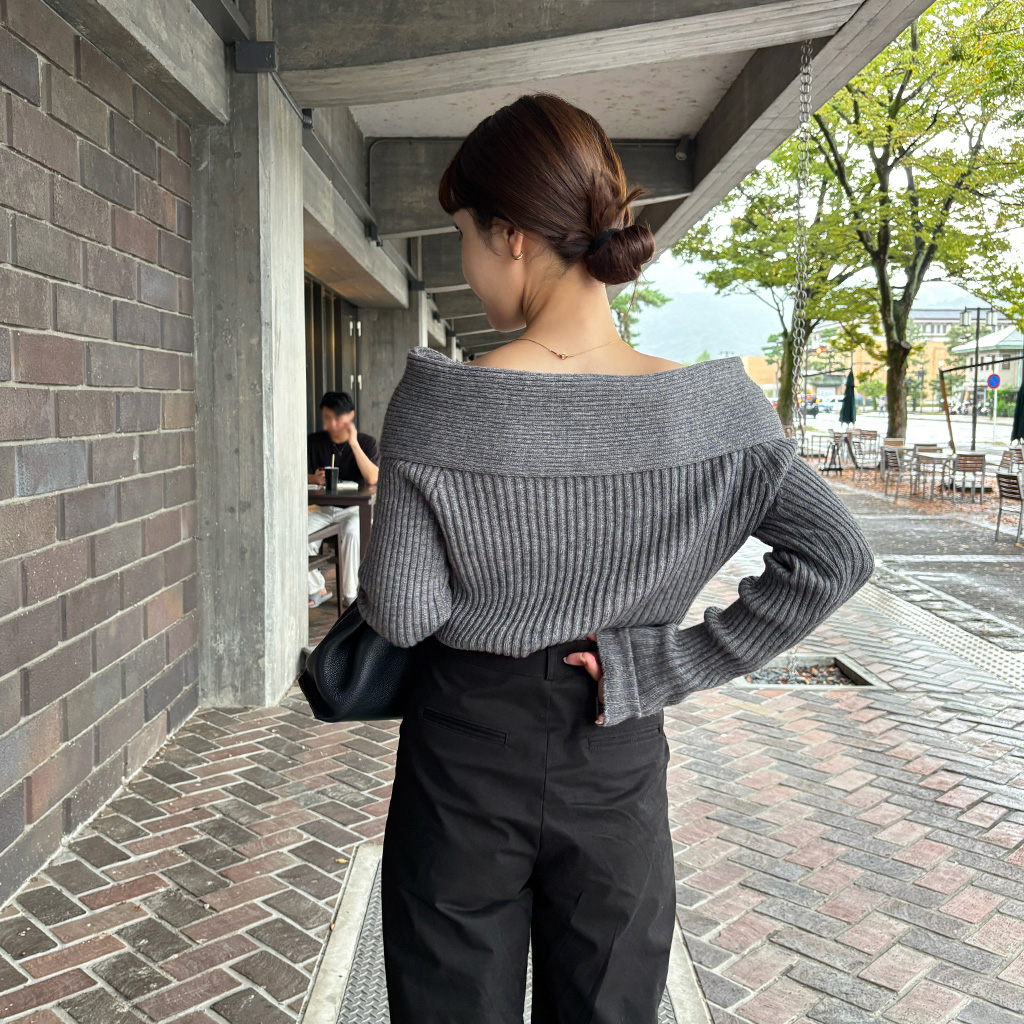 オフショルリブニット | ファッション通販サイト NUGU