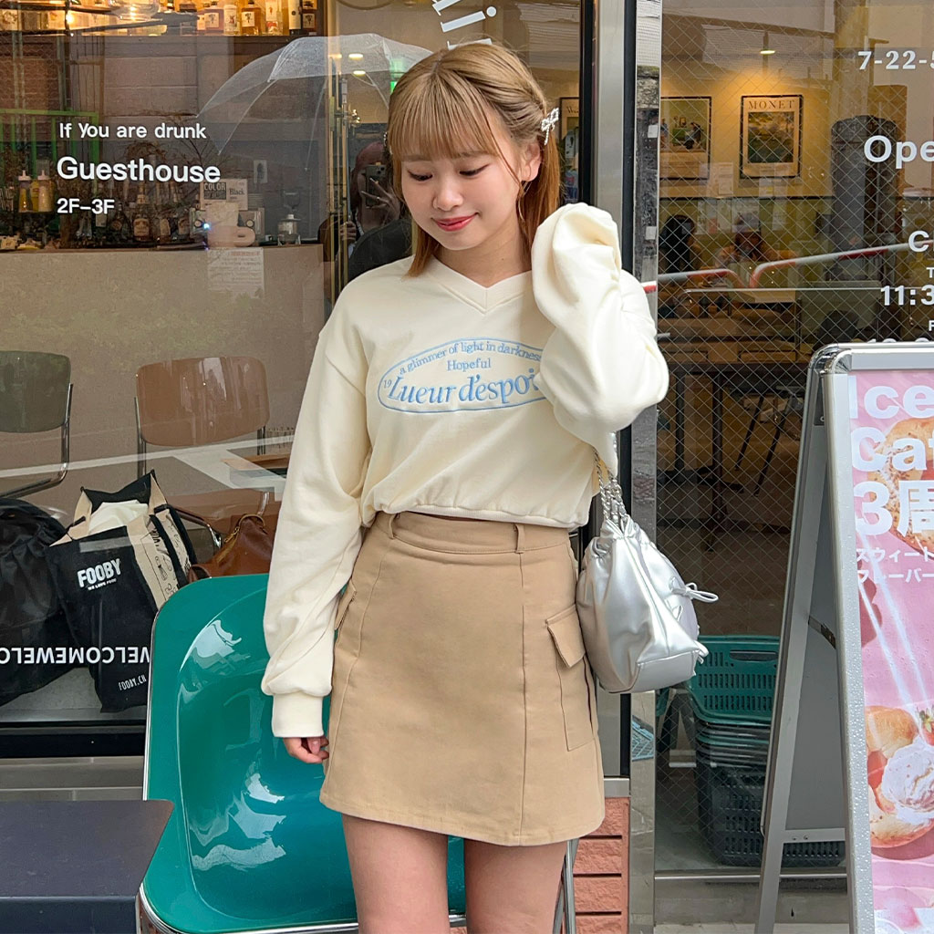 BALMAIN ベージュ ミニスカート ポケット付き 合皮ベルト付トレンチミニスカート｜INGNI(イング) 公式通販｜INGNI STORE