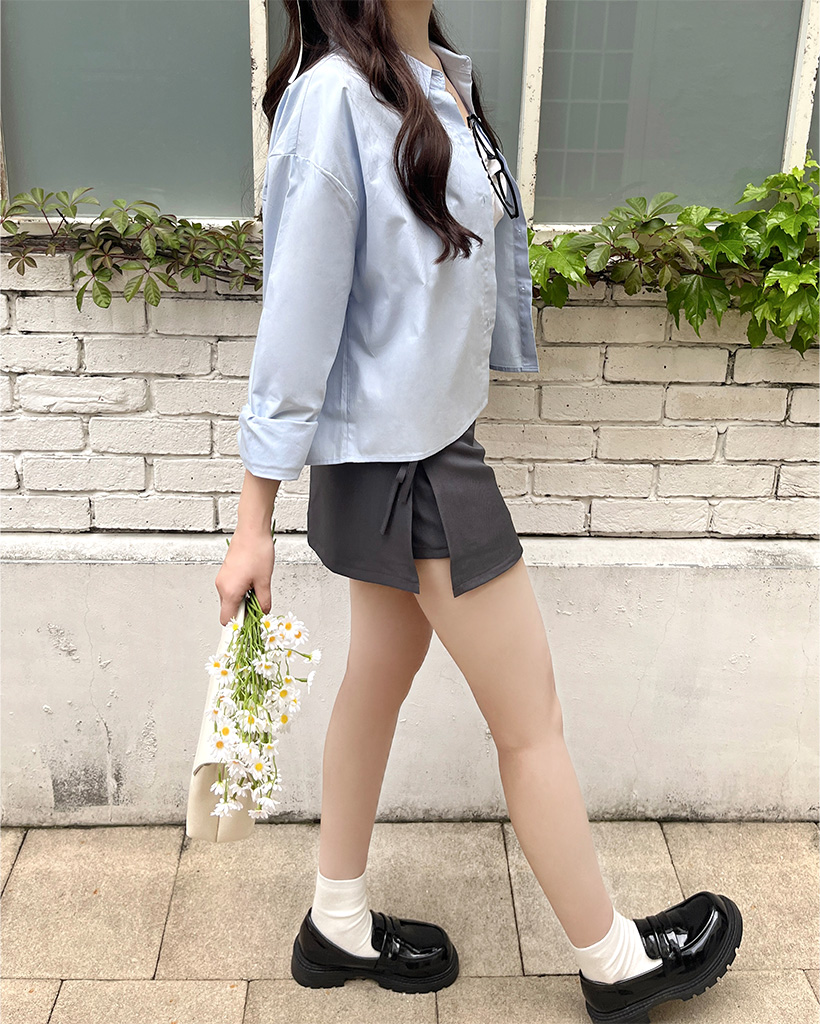 ワイドカフスクロップドシャツ | ファッション通販サイト NUGU