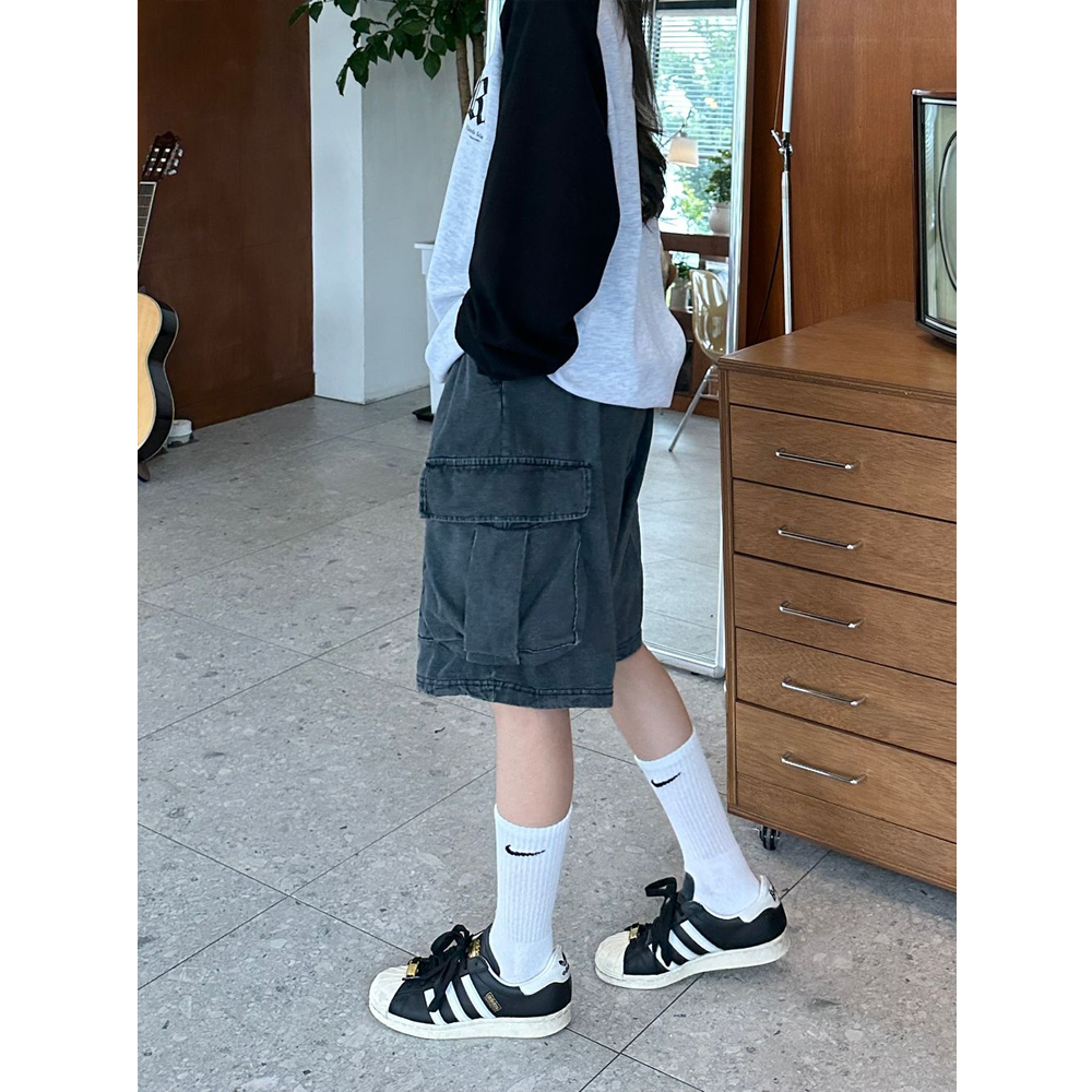 unisex] カーゴデニムショートパンツ | ファッション通販サイト NUGU