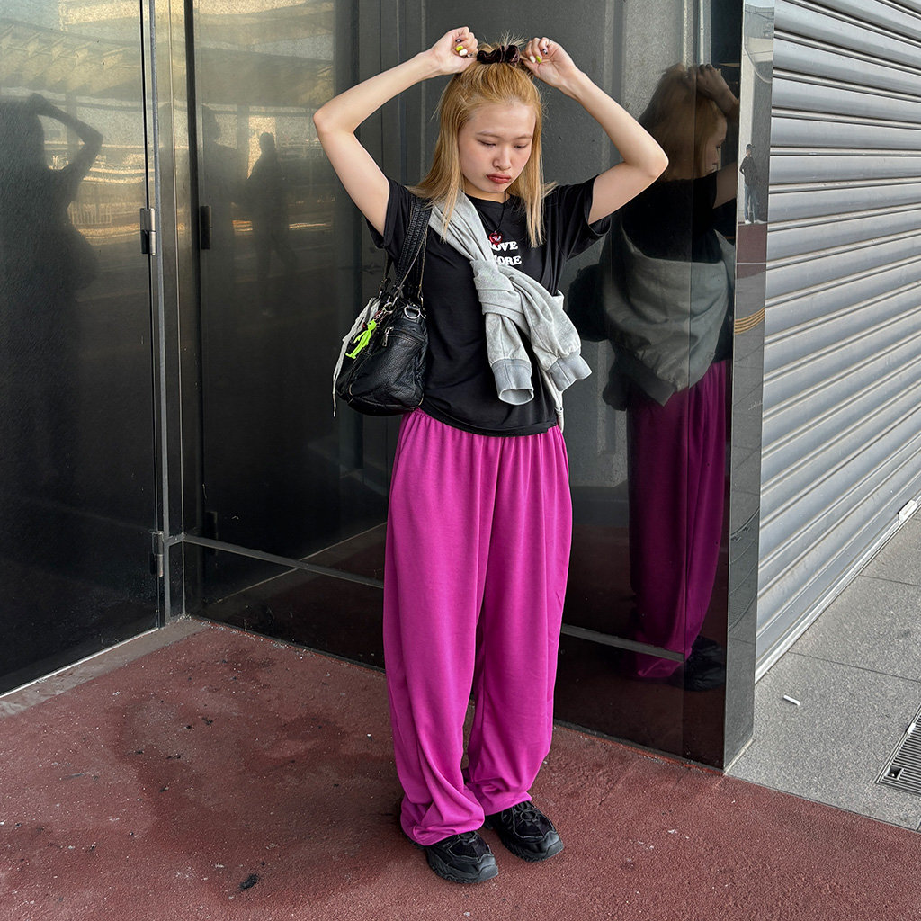 ワイドゴムパンツ