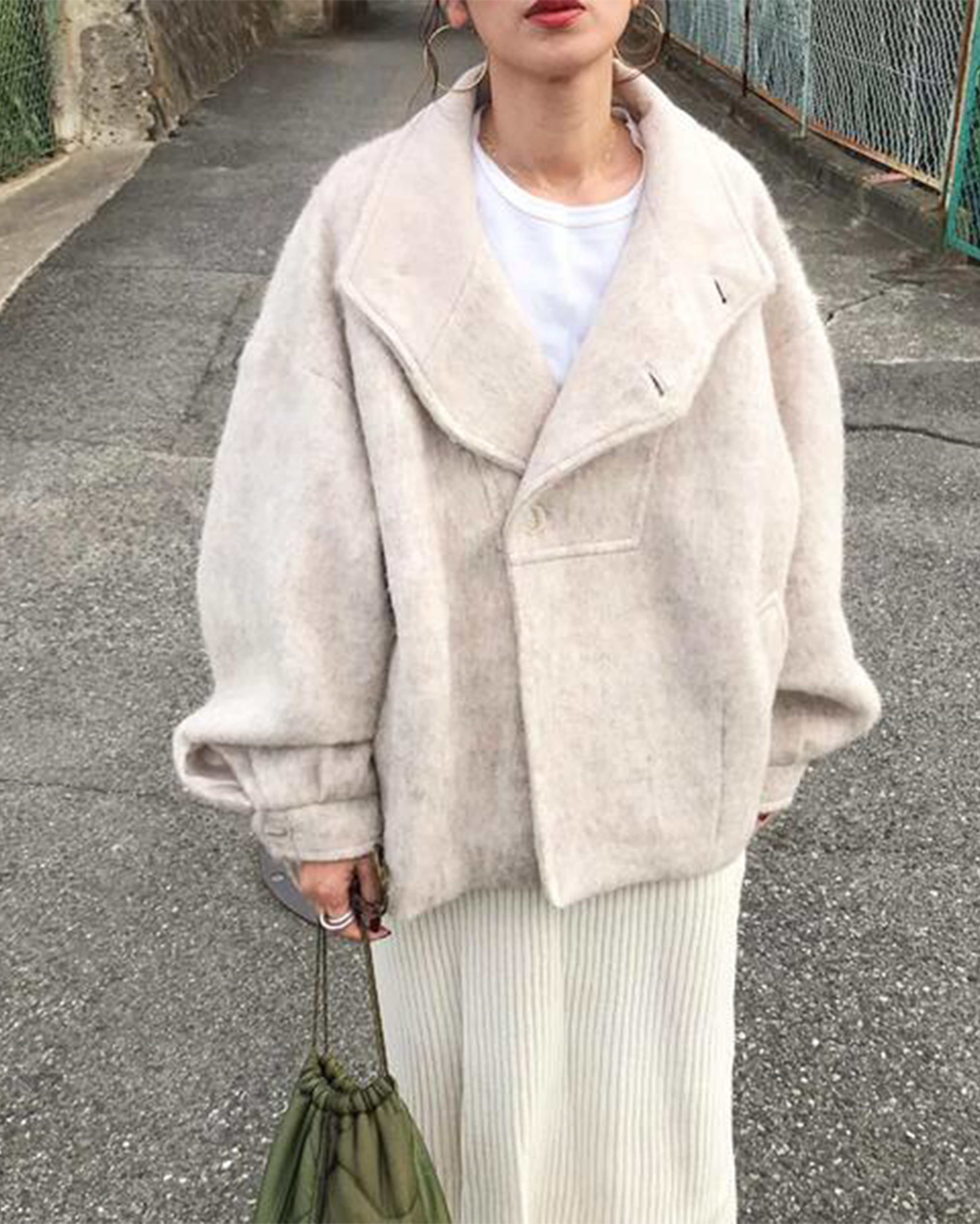 【ゆか】klee モヘアライクハーフジャケット 秋再入荷][20回再販](ORIGINAL) モヘアライクハーフジャケット