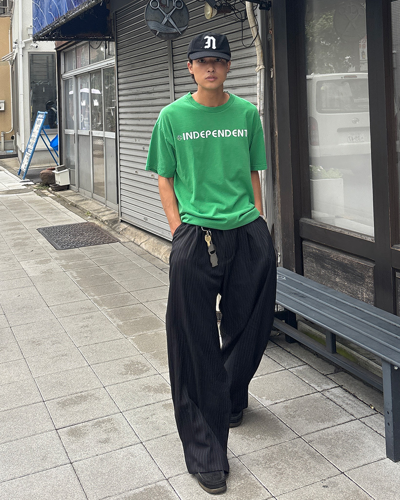 【JEMUT】関税込★ノアダブルストライプバンディングスラックス 2タック ストライプ ワイドスラックス chw23a076-ファッション