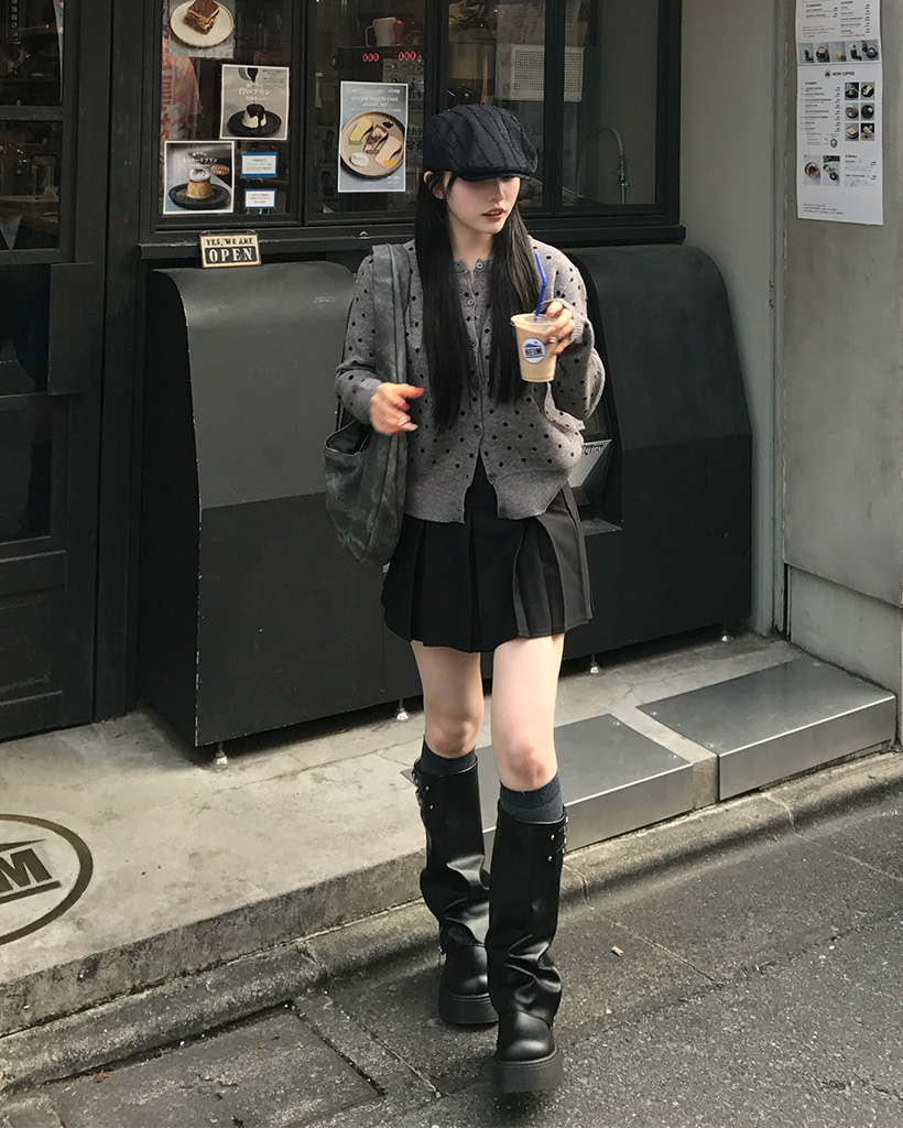 ロックベルトレザーロングブーツ | ファッション通販サイト NUGU