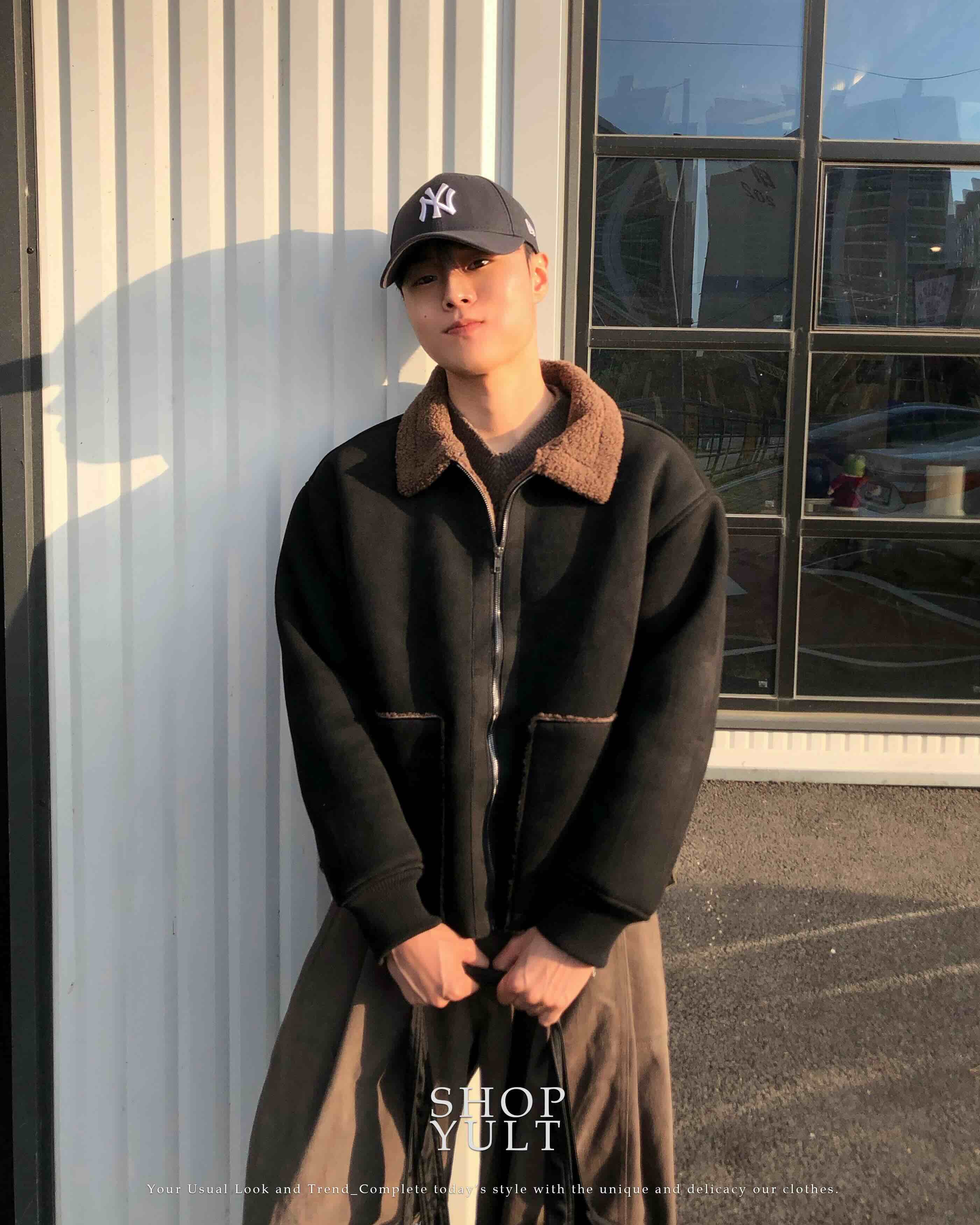 (2 color) スエード ムートン ジャケット