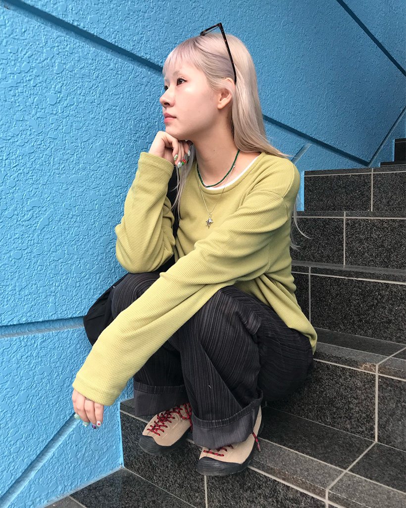 ワッフルクロップロングスリーブ