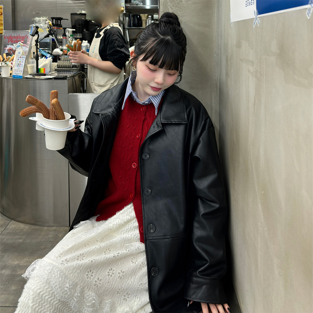 ルーズフィットレザージャケット