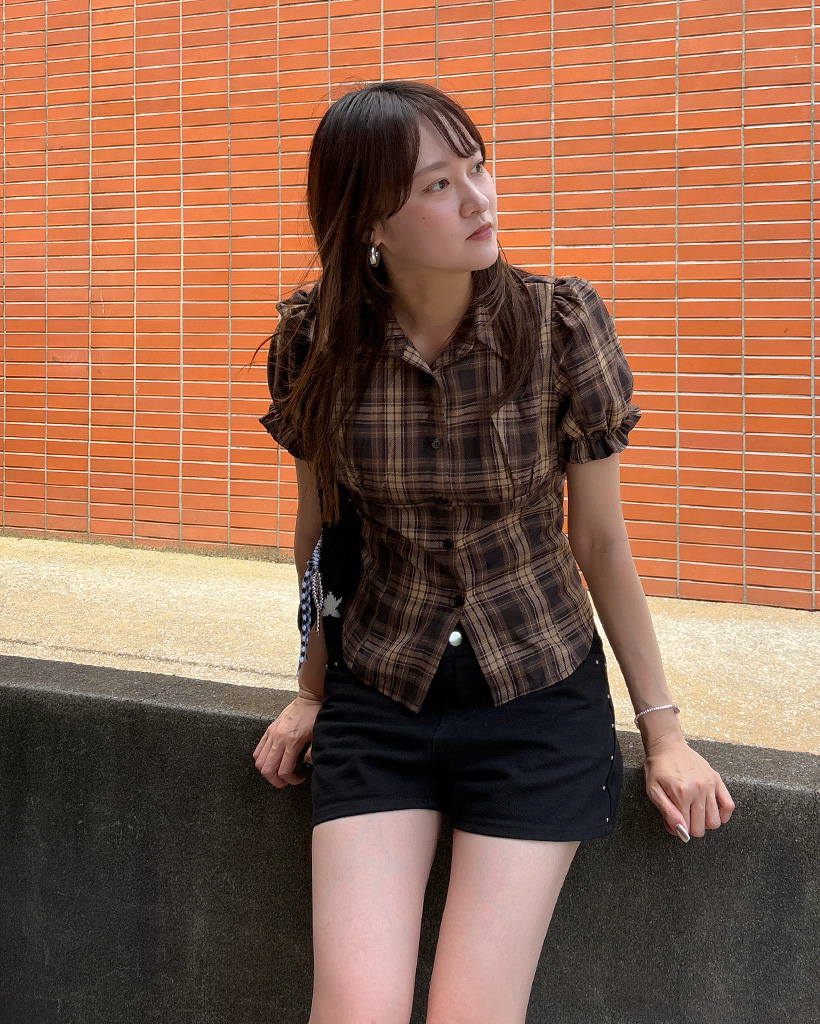 チェックフリルブラウス | ファッション通販サイト NUGU