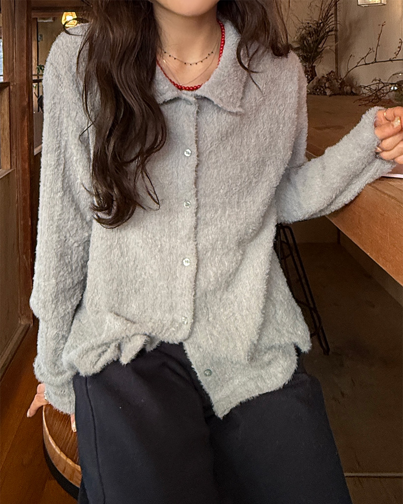 襟付きニットカーディガン | ファッション通販サイト NUGU