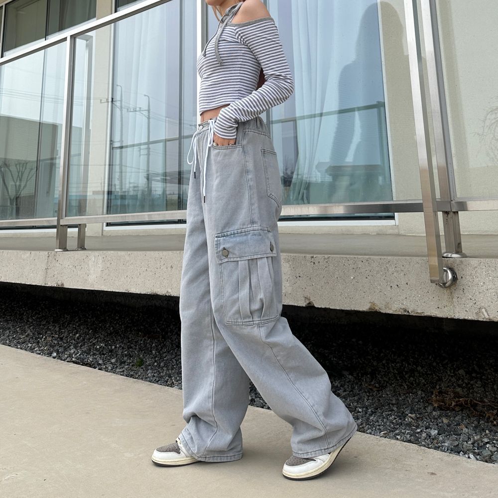 ボーダーオフショル紐クロップドTシャツ | ファッション通販サイト NUGU