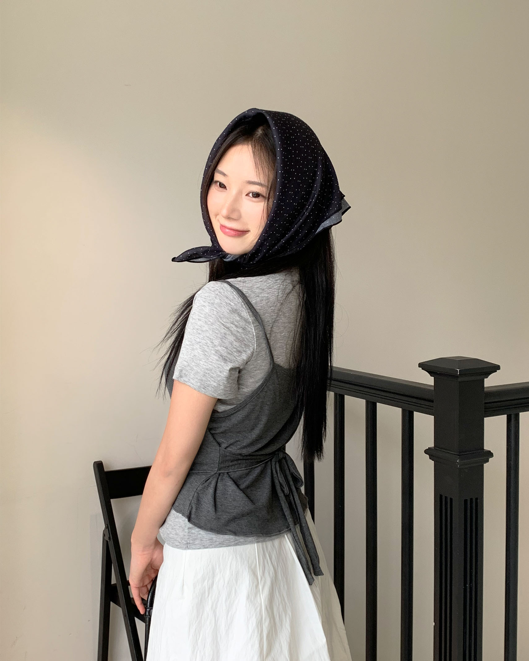バックリボンレイヤードTシャツ