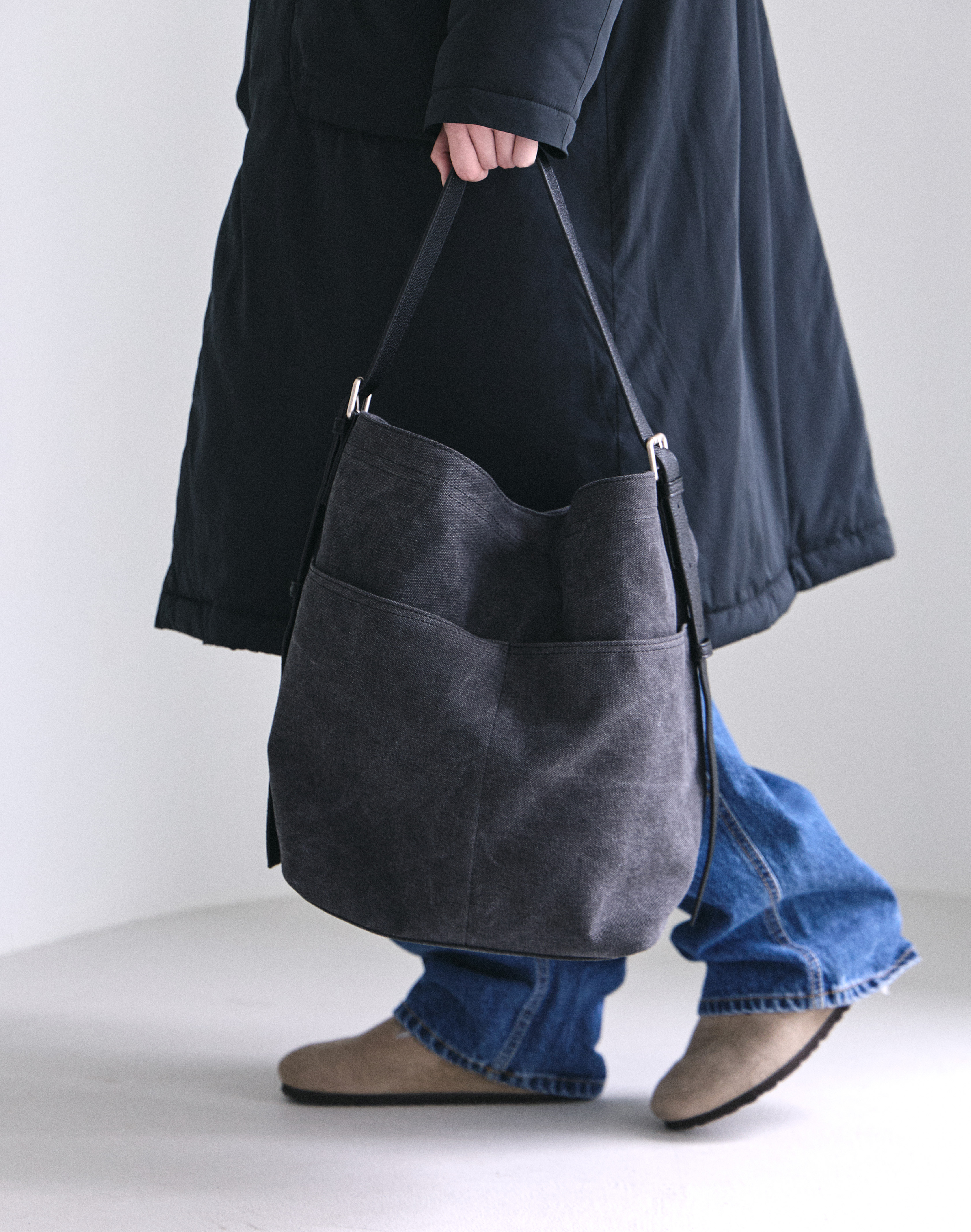 新品未使用　オールドユニクロ ウォッシュドキャンバスショルダーバッグ ブラック UNIQLO - オールドユニクロ ショルダーバッグ BLACK Y2K