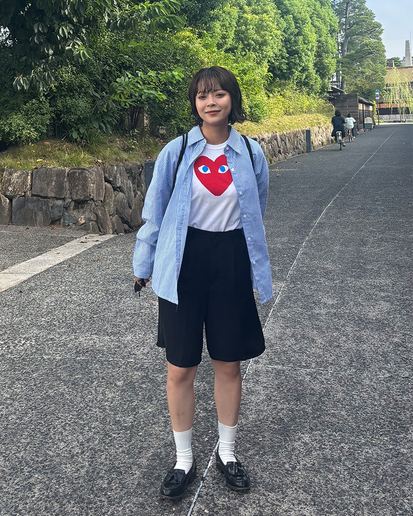 ロングチェックシャツ