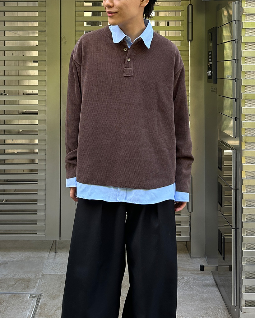 ベーシックヘンリーネックロングTシャツ | ファッション通販サイト NUGU