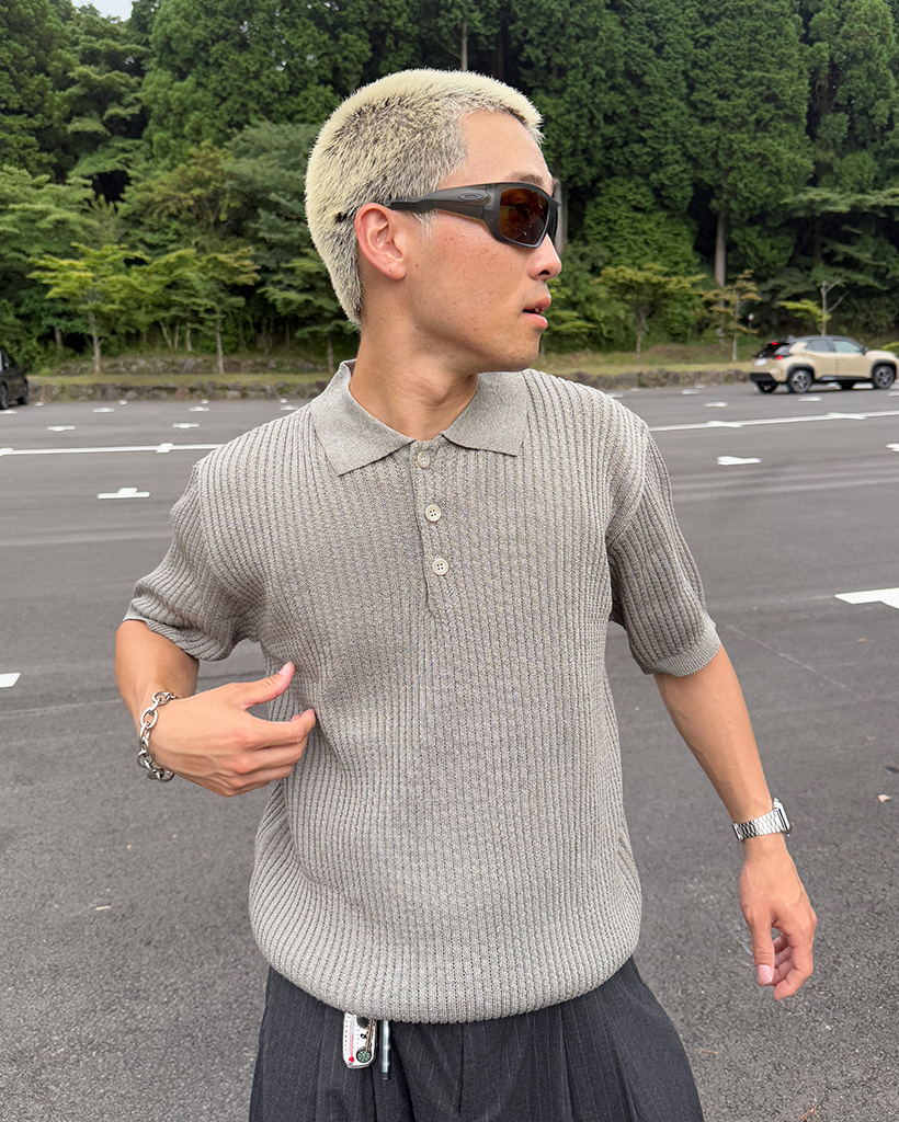 リネンカラ―半袖ニット | ファッション通販サイト NUGU