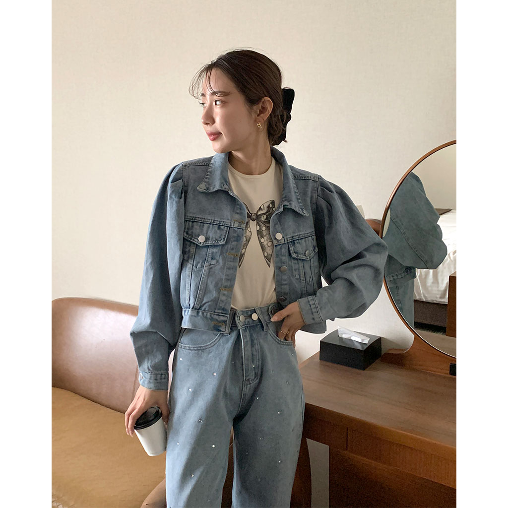   Jeans クロップドデニムジャケット クロップドデニムジャケット | ファッション通販サイト NUGU