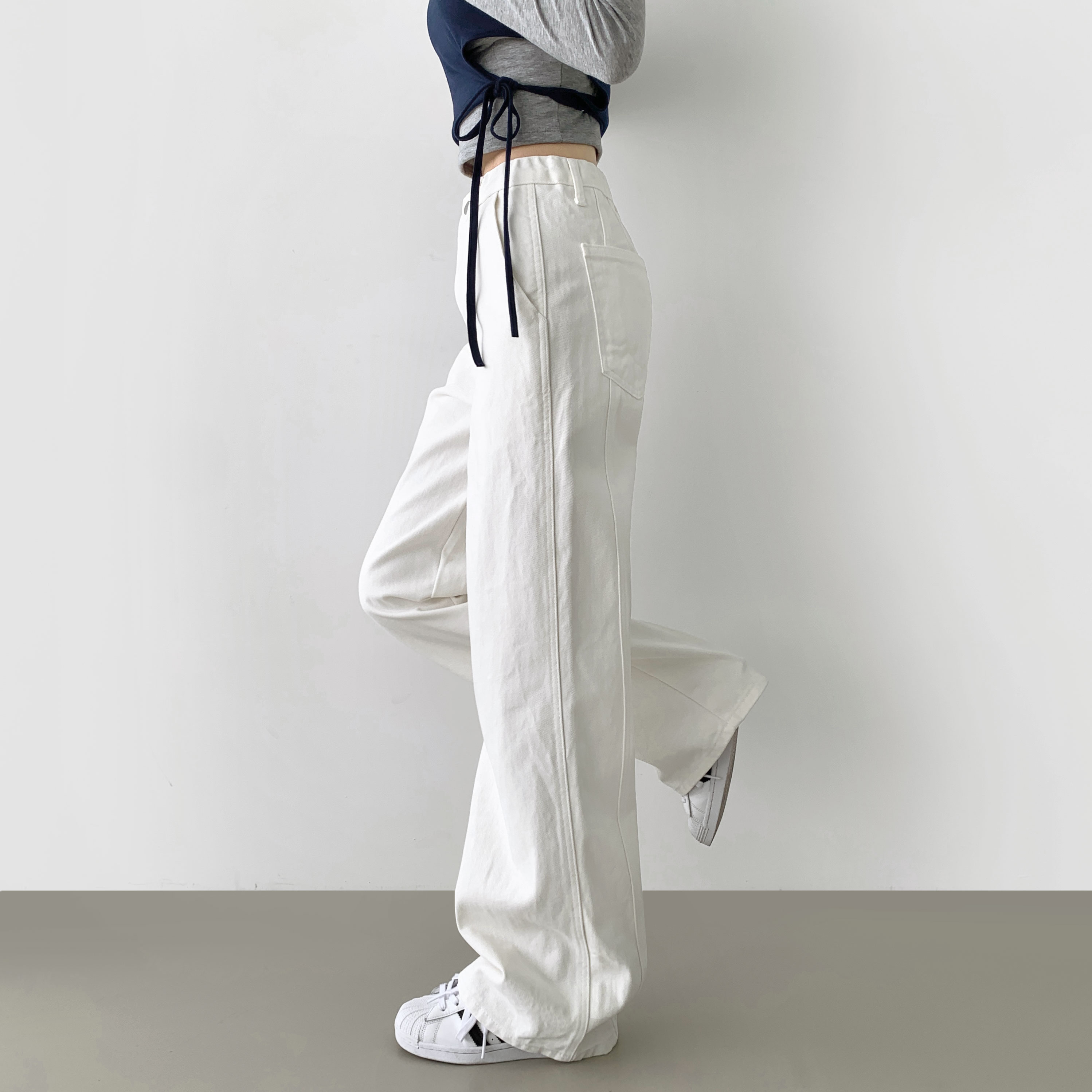 スリットワイドピーチチノパンツ | ファッション通販サイト NUGU
