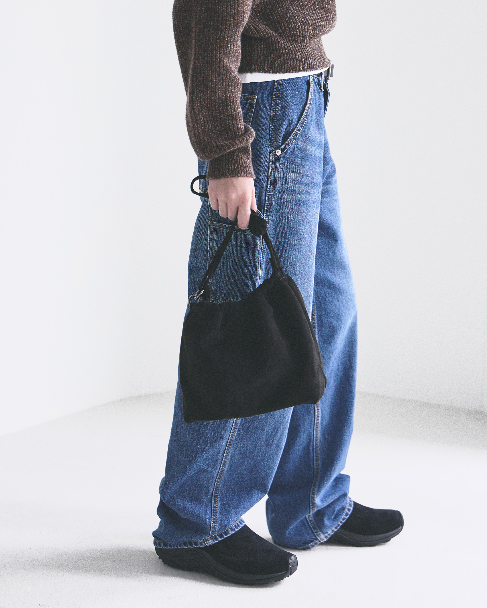 ORIGINAL) ミディアムソフトドローストリングショルダーバッグ