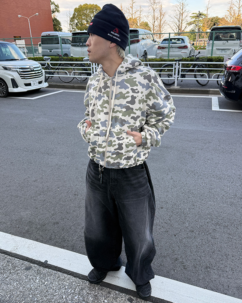裏起毛迷彩ジップパーカー | ファッション通販サイト NUGU