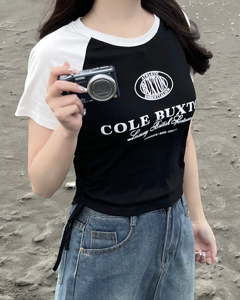 ストリングレタリングラグラン半袖Tシャツ | ファッション通販